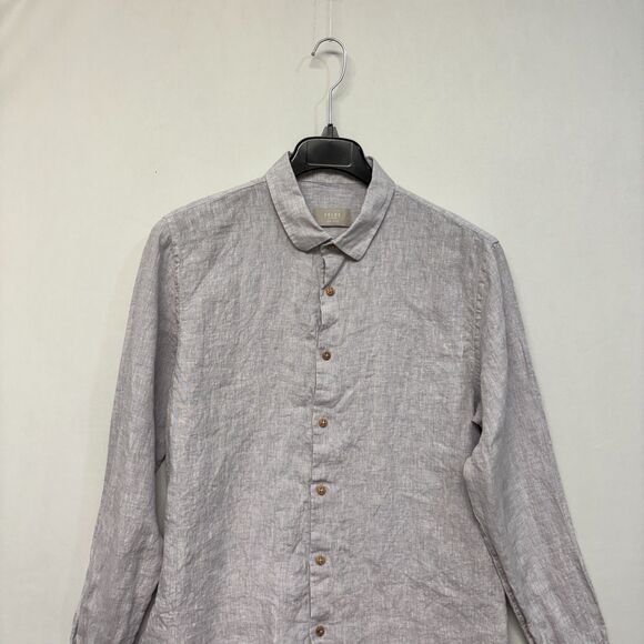 Velez Artisan Men 100% Linen Button Shirt Top Size Large Semi Fit D034 -23 - Picture 11 of 16